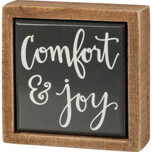 Load image into Gallery viewer, Comfort & Joy Mini Box Sign
