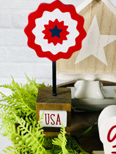 Load image into Gallery viewer, Red, White & Blue USA Pinwheel