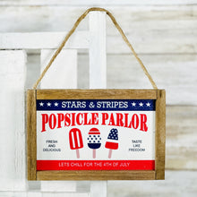 Load image into Gallery viewer, Popsicle Parlor Hanging Sign