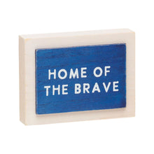 Load image into Gallery viewer, Reversible Patriotic Wood Block Sign