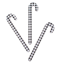 Load image into Gallery viewer, Black & White Check Candy Canes