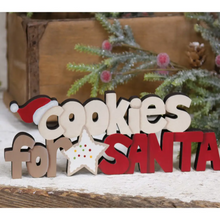 Load image into Gallery viewer, Cookies For Santa Wood Sitter