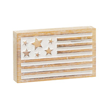 Load image into Gallery viewer, Carved Wood Flag