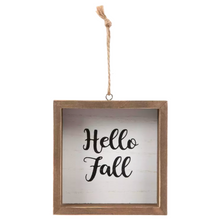 Load image into Gallery viewer, Hello Fall Sign Ornament