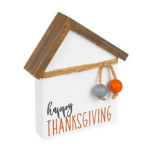 Load image into Gallery viewer, Happy Thanksgiving House Block