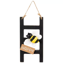 Load image into Gallery viewer, Bee Happy Wood Ladder