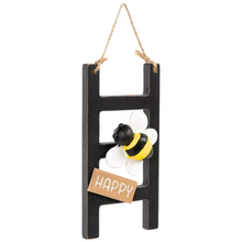 Load image into Gallery viewer, Bee Happy Wood Ladder