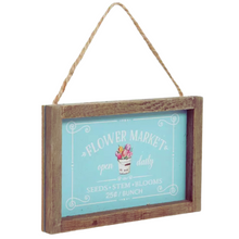 Load image into Gallery viewer, Flower Market Hanging Sign