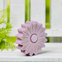 Load image into Gallery viewer, Purple Washed Daisy Block