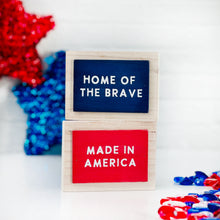 Load image into Gallery viewer, Reversible Patriotic Wood Block Sign