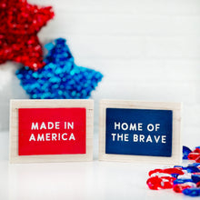 Load image into Gallery viewer, Reversible Patriotic Wood Block Sign