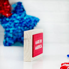 Load image into Gallery viewer, Reversible Patriotic Wood Block Sign