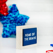 Load image into Gallery viewer, Reversible Patriotic Wood Block Sign