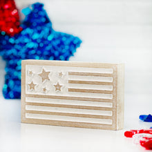 Load image into Gallery viewer, Carved Wood Flag