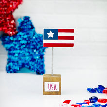 Load image into Gallery viewer, American Flag on USA Block