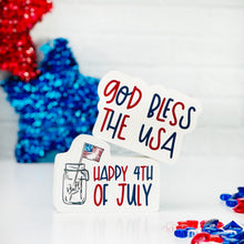 Load image into Gallery viewer, Happy 4th Of July Block