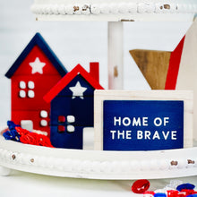 Load image into Gallery viewer, Reversible Patriotic Wood Block Sign