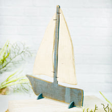 Load image into Gallery viewer, Standup Wood Sailboat