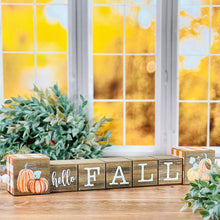 Load image into Gallery viewer, Hello Fall Block Sign