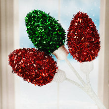 Load image into Gallery viewer, Tinsel Christmas Bulb Pick