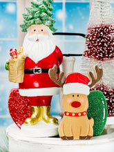 Load image into Gallery viewer, Red Scarf Wood Reindeer
