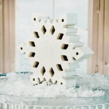 Load image into Gallery viewer, Glitter Wood Snowflakes