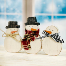 Load image into Gallery viewer, Snowmen Sitters | Set of 3
