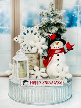 Load image into Gallery viewer, Glitter Wood Snowflakes