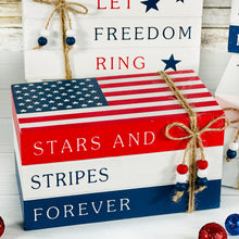 Load image into Gallery viewer, Patriotic Faux Book Stacks