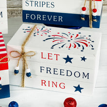 Load image into Gallery viewer, Patriotic Faux Book Stacks