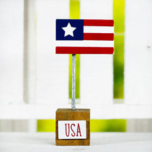 Load image into Gallery viewer, American Flag on USA Block