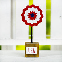 Load image into Gallery viewer, Red, White & Blue USA Pinwheel