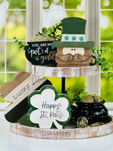 Load image into Gallery viewer, Happy St Pats Carved Clover