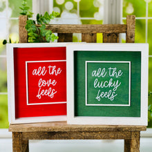 Load image into Gallery viewer, Reversible St Patricks & Valentines Sign