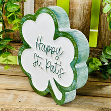 Load image into Gallery viewer, Happy St Pats Carved Clover