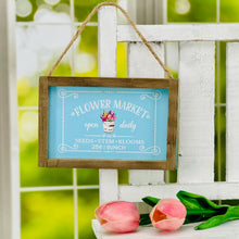 Load image into Gallery viewer, Flower Market Hanging Sign