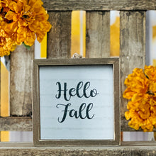 Load image into Gallery viewer, Hello Fall Sign Ornament