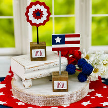 Load image into Gallery viewer, Red, White & Blue USA Pinwheel
