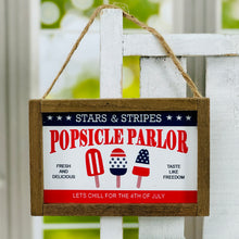 Load image into Gallery viewer, Popsicle Parlor Hanging Sign