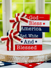 Load image into Gallery viewer, Patriotic Faux Book Stacks