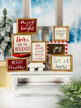 Load image into Gallery viewer, Home For The Holidays Mini Box Sign