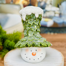 Load image into Gallery viewer, Leafy Hat LED Snowman