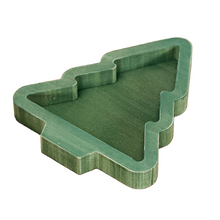 Load image into Gallery viewer, Washed Green Wood Tree Tray