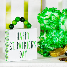 Load image into Gallery viewer, Happy St. Patrick's Beaded Box Sign