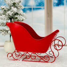 Load image into Gallery viewer, Red Metal Sleigh