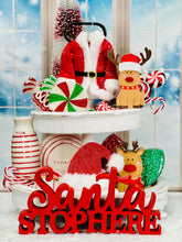 Load image into Gallery viewer, Glitter Santa Hat Block