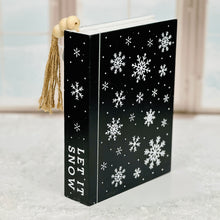 Load image into Gallery viewer, Let It Snow Wood Faux Book