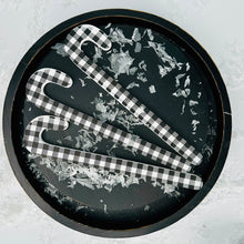 Load image into Gallery viewer, Black & White Check Candy Canes