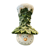 Load image into Gallery viewer, Leafy Hat LED Snowman