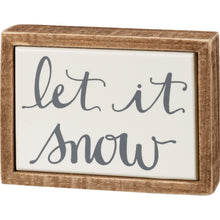 Load image into Gallery viewer, Let It Snow Mini Box Sign